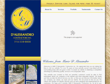 Tablet Screenshot of amdalessandrocontractors.com
